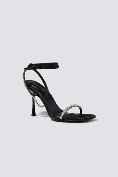 Shop Jonathan Simkhai Luxon Crystal Heeled Sandal In Black