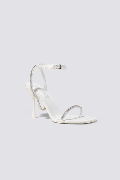 Shop Jonathan Simkhai Luxon Crystal Heeled Sandal In White