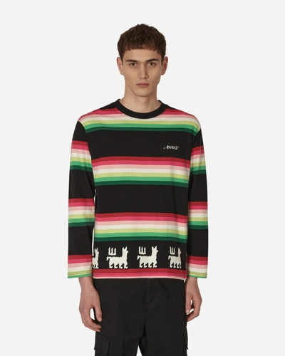 Shop Awake Ny Striped Llama Printed Longsleeve T-shirt In Black
