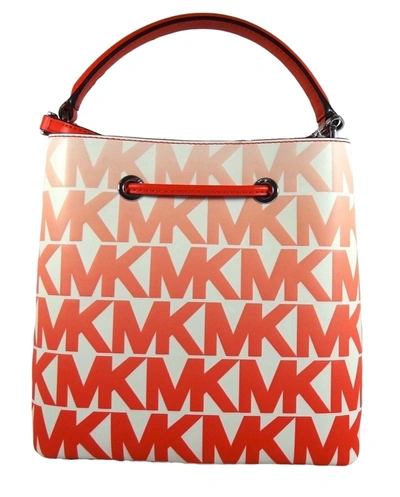 Michael Kors Womens Suri Bucket Messenger Crossbody Bag In Coral Multi |  ModeSens