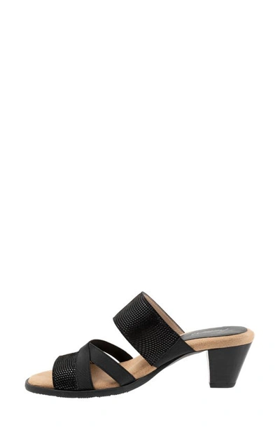 Shop Trotters Maxine Slide Sandal In Black Mini Dots