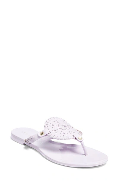 Shop Jack Rogers Georgica Jelly Flip Flop In Lavender/ Lavender