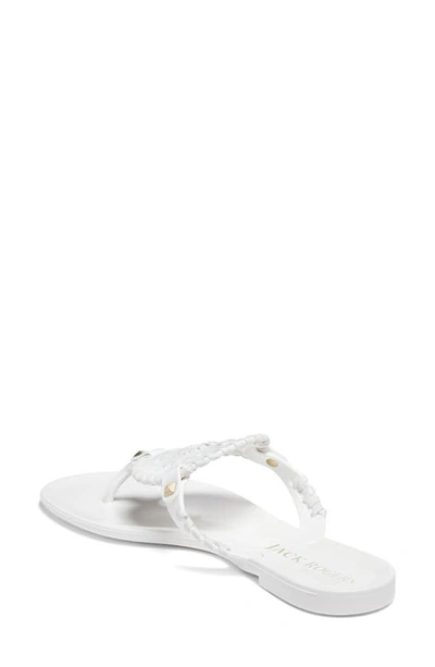 Shop Jack Rogers Georgica Jelly Flip Flop In White/ White
