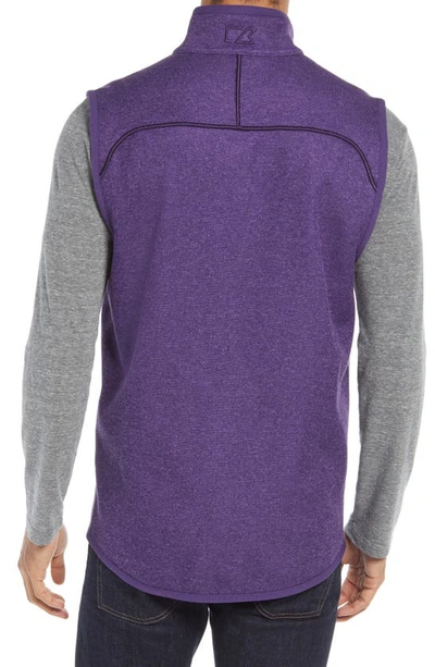 Cutter & Buck Mainsail Zip Vest In College Purple Heather
