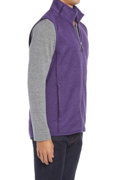 Cutter & Buck Mainsail Zip Vest In College Purple Heather