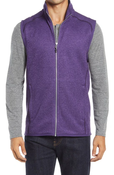 Cutter & Buck Mainsail Zip Vest In College Purple Heather