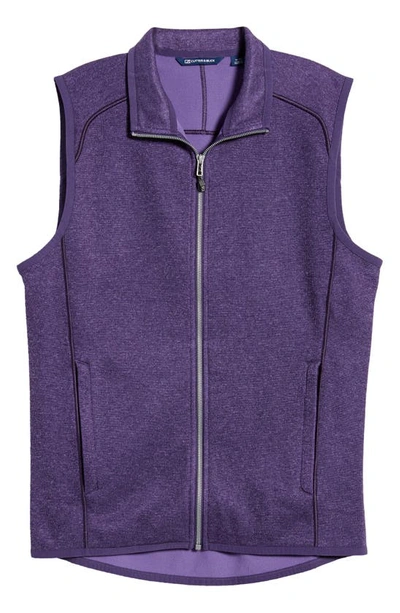 Cutter & Buck Mainsail Zip Vest In College Purple Heather
