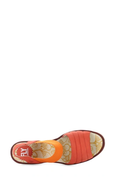 Fly London Yiko Platform Wedge Sandal In 003 Devil Red Cupido