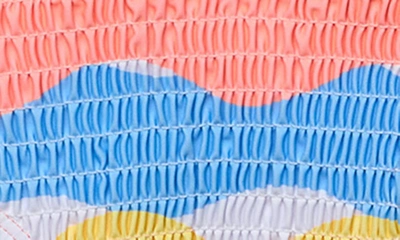 Shop Snapper Rock Kids' Good Vibes Stripe Smocked Two-piece Swimsuit In Mutli