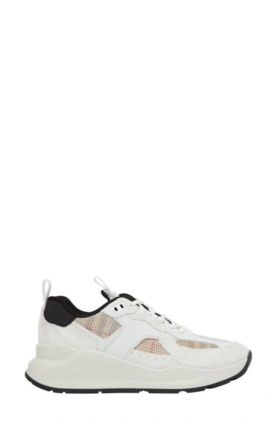 Shop Burberry Sean Sneaker In Archivebeig Chk/ Whit