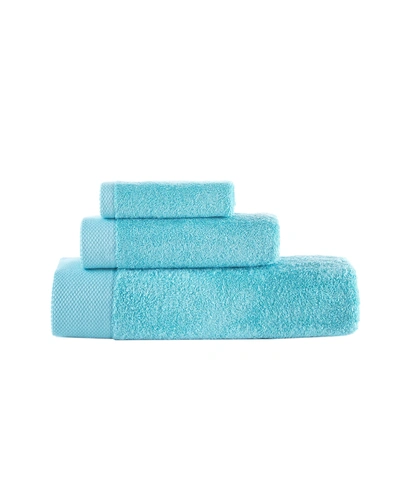 Shop Brooks Brothers Solid Signature 3 Pcs Towel Set In Blue