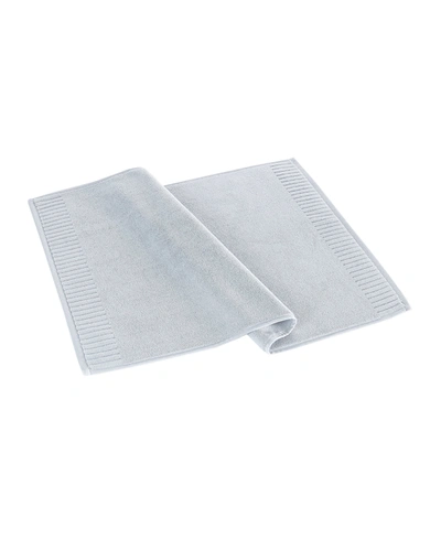 Shop Brooks Brothers Fancy Border Bath Mat In Silver