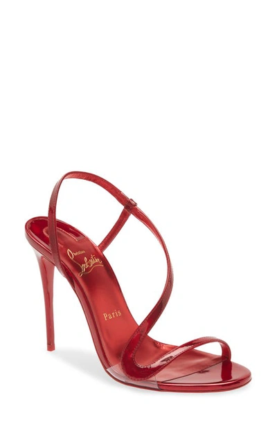 Rosalie Patent Leather Sandals in Red - Christian Louboutin