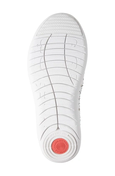 Shop Fitflop Uberknit™ Crystal Ballerina Slip-on Sneaker In Urban White Fabric
