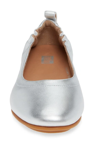 Shop Fitflop Allegro Ballet Flat In Silver