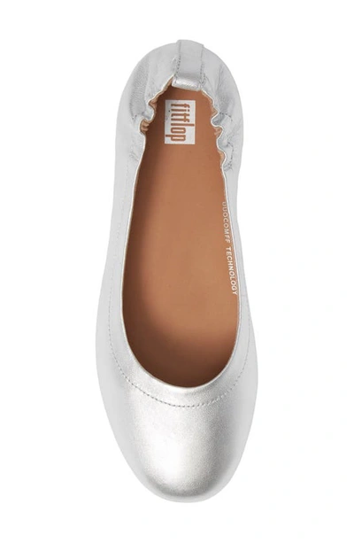 Shop Fitflop Allegro Ballet Flat In Silver