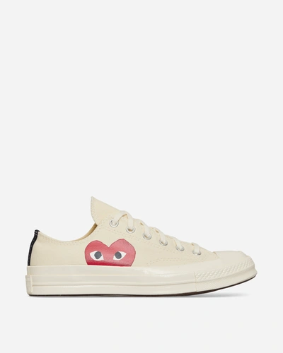 Shop Comme Des Garçons Play Converse Big Heart Chuck 70 Low Sneakers In White