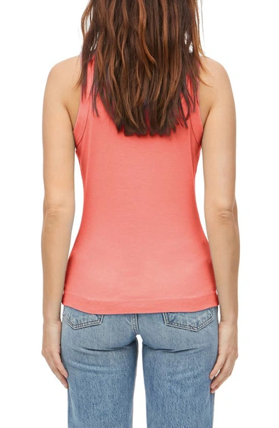 Shop Michael Stars Paloma Cotton Tank Top In Passionfruit