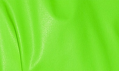 Shop Rebecca Minkoff Ruched Faux Leather Clutch In Neon Green