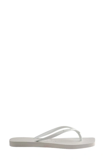 Havaianas High Light Wedge Flip Flops In White