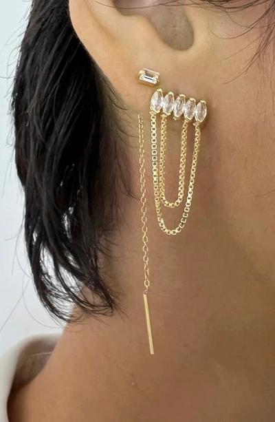 Jennifer Zeuner Rocky Earrings In Yellow Gold Plated