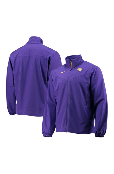 Shop Nike Purple Lsu Tigers 2021 Sideline Full-zip Jacket