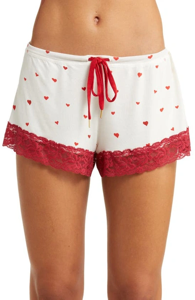 Shop Honeydew Intimates Something Sweet Short Pajamas In Ivory Hearts