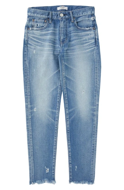 Shop Moussy Vintage Diana High Waist Raw Hem Skinny Jeans In Light Blue