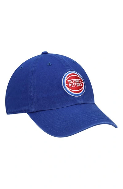 Shop 47 ' Blue Detroit Pistons Logo Clean Up Adjustable Hat
