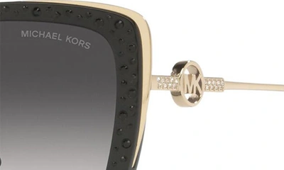 Shop Michael Kors East Hampton 56mm Square Sunglasses In Black