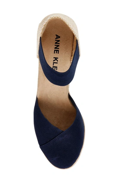 Shop Anne Klein Zoey Wedge Sandal In Navy