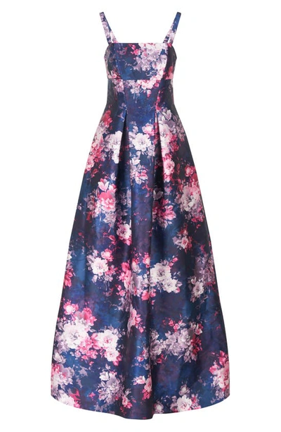 Shop Kay Unger Maxine Floral Gown In Wood Rose