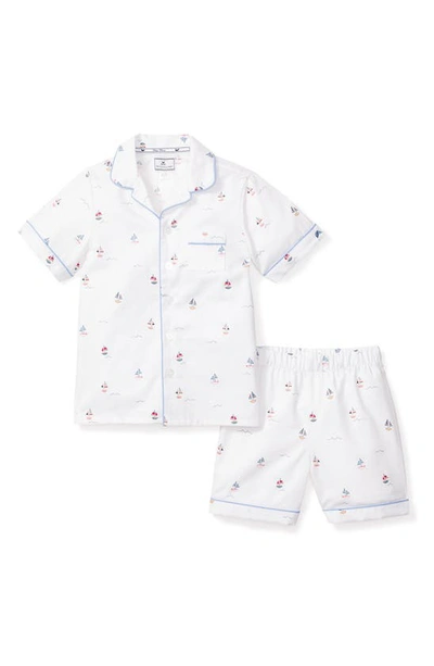 Shop Petite Plume Kids' Classic Short Two-piece Pajamas In White