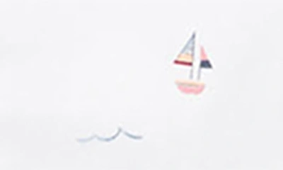 Petite Plume Kid's Bateau Sailboat 2-piece Pajama Set In White