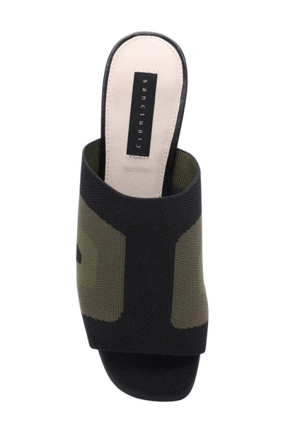 Shop Sanctuary Rumble Sandal In Black-mossy Green