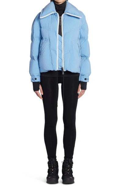 Shop Moncler Cluses Quilted Down Jacket In Blue