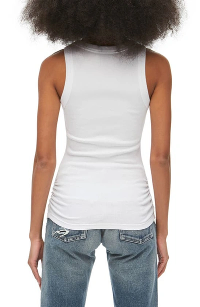 Shop Michael Stars Halley Side Ruched Tank In White