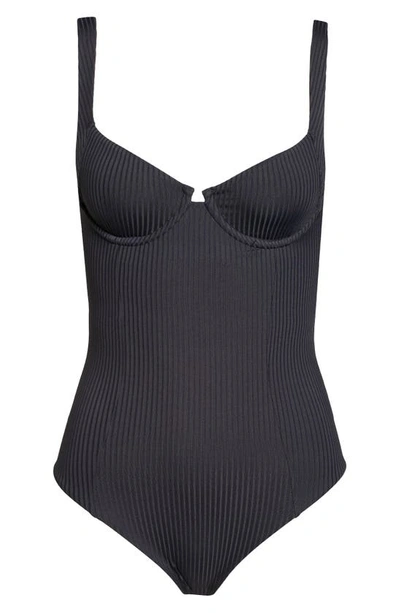 Shop Vitamin A Demi One-piece Swimsuit In Black Ecorib