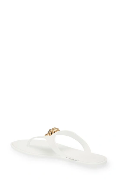 Shop Versace Medusa Flip Flop In White