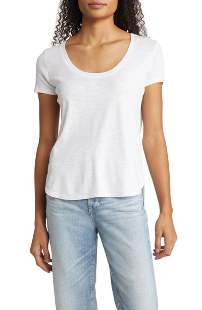 Shop Tommy Bahama Ashby Isles Curve Hem T-shirt In White