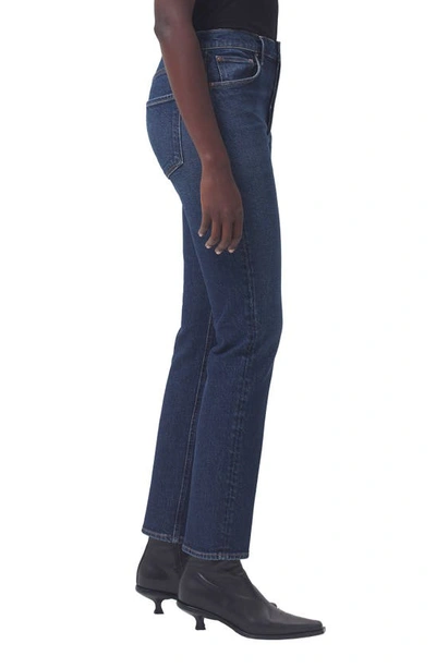 Shop Agolde Riley High Waist Ankle Straight Leg Jeans In Divided