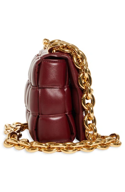 Shop Bottega Veneta The Chain Cassette Bag In Barolo-gold