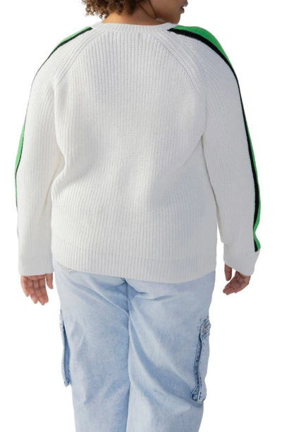 Shop Sanctuary Summit Stripe Sleeve Sweater In Electric C