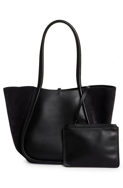 Shop Proenza Schouler Ruched Leather Tote In Black
