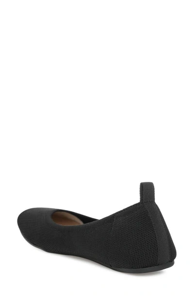 Journee Collection Jersie Knit Ballet Flat In Black