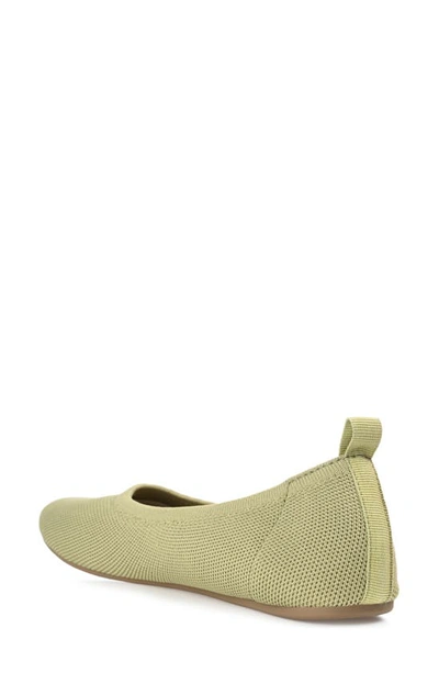 Shop Journee Collection Jersie Knit Ballet Flat In Olive