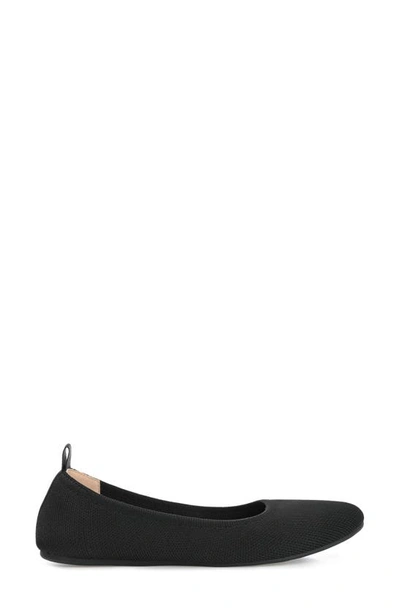 Journee Collection Jersie Knit Ballet Flat In Black