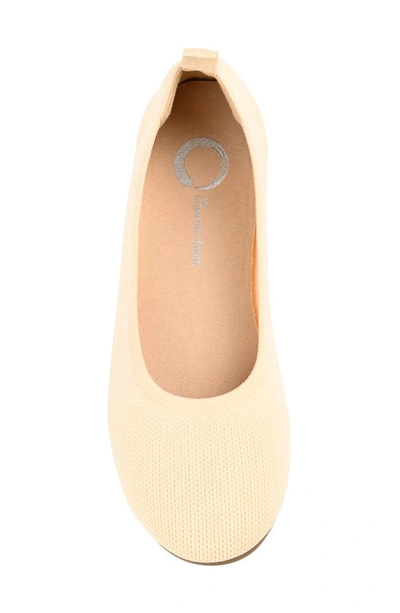 Journee Collection Jersie Knit Ballet Flat In Cream