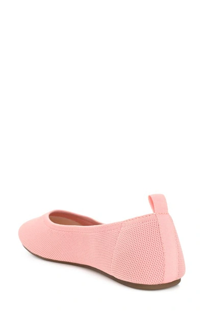 Shop Journee Collection Jersie Knit Ballet Flat In Pink