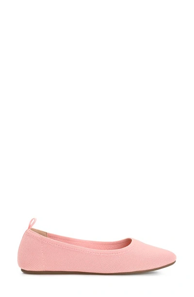 Shop Journee Collection Jersie Knit Ballet Flat In Pink